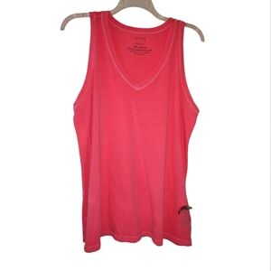 Torrid Coral Pink Orange Classic Fit Vintage Slub V Neck Sleeveless Tank Top 2X